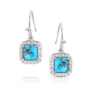 NEW MONTANA SILVERSMITHS women's glamour cut earrings in turquoise